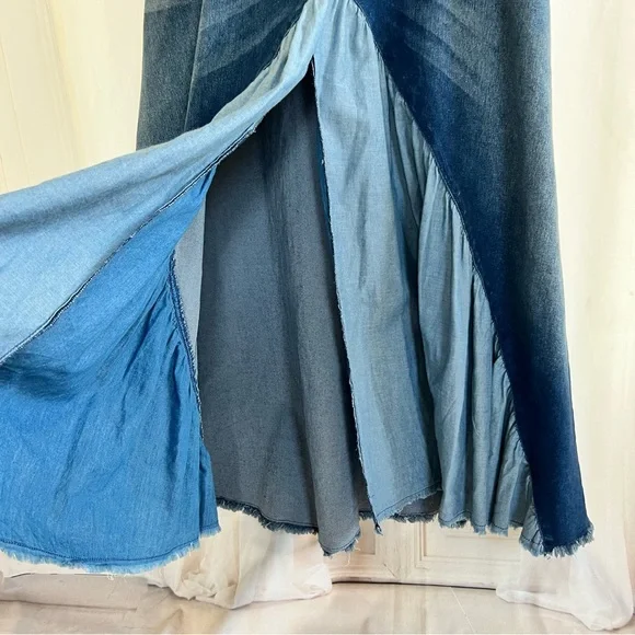 Red Jeans NYC Maxi Denim Skirt - Picture 5 of 13